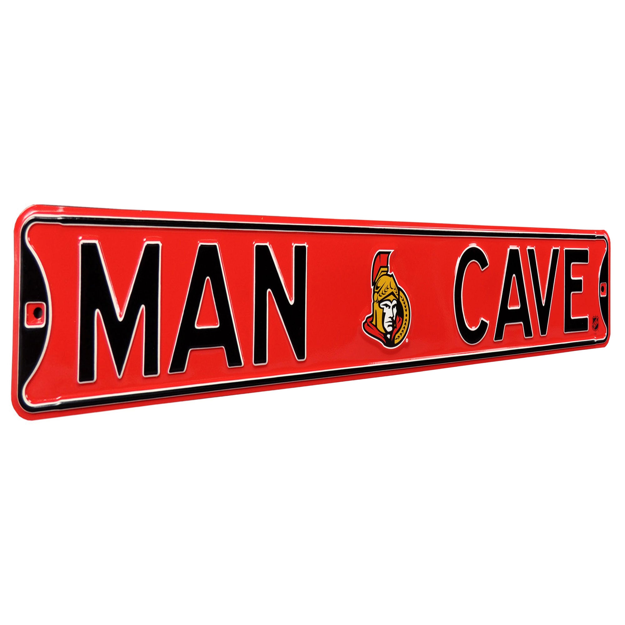 Ottawa Senators - MAN CAVE - Embossed Steel Street Sign