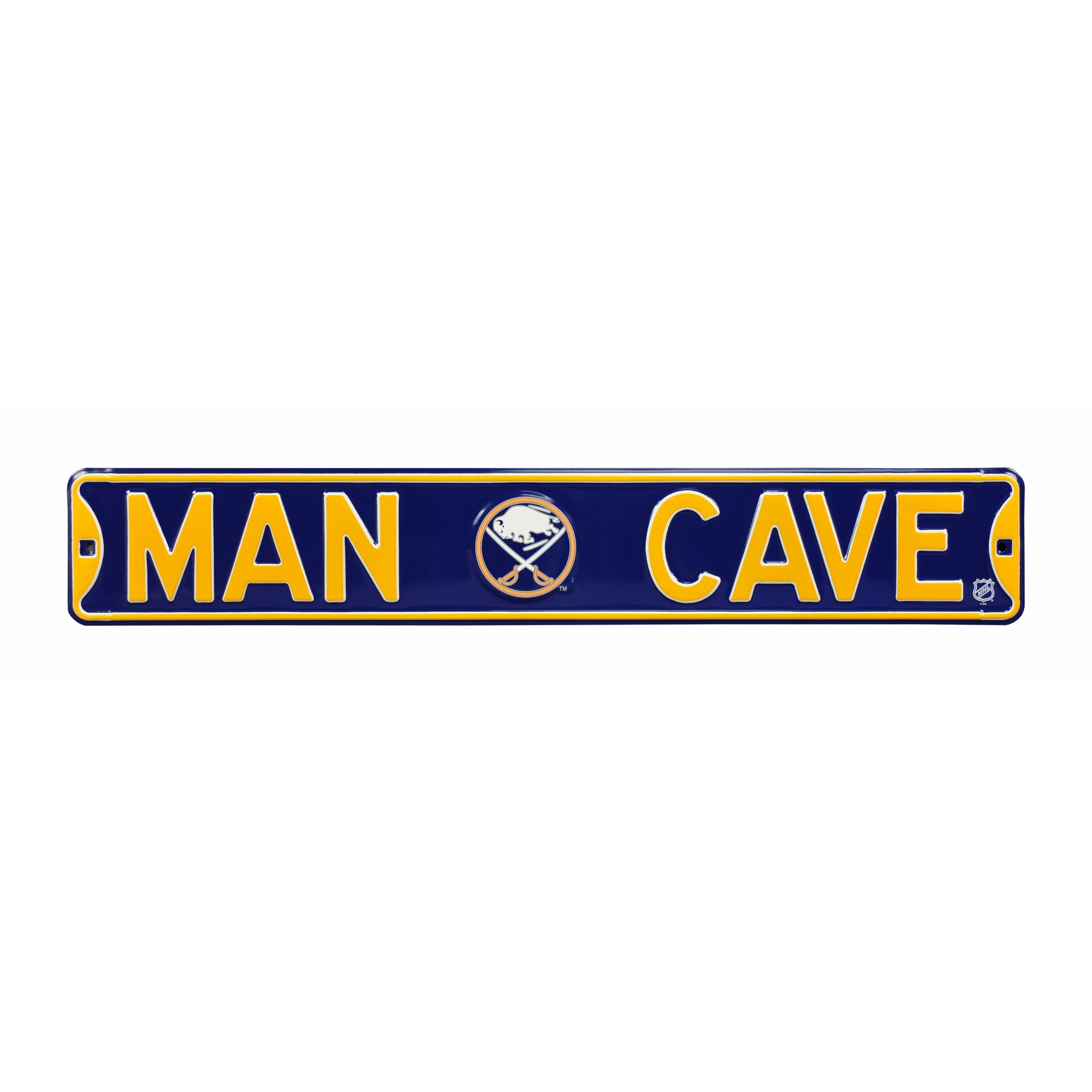 Buffalo Sabres - MAN CAVE - Embossed Steel Street Sign