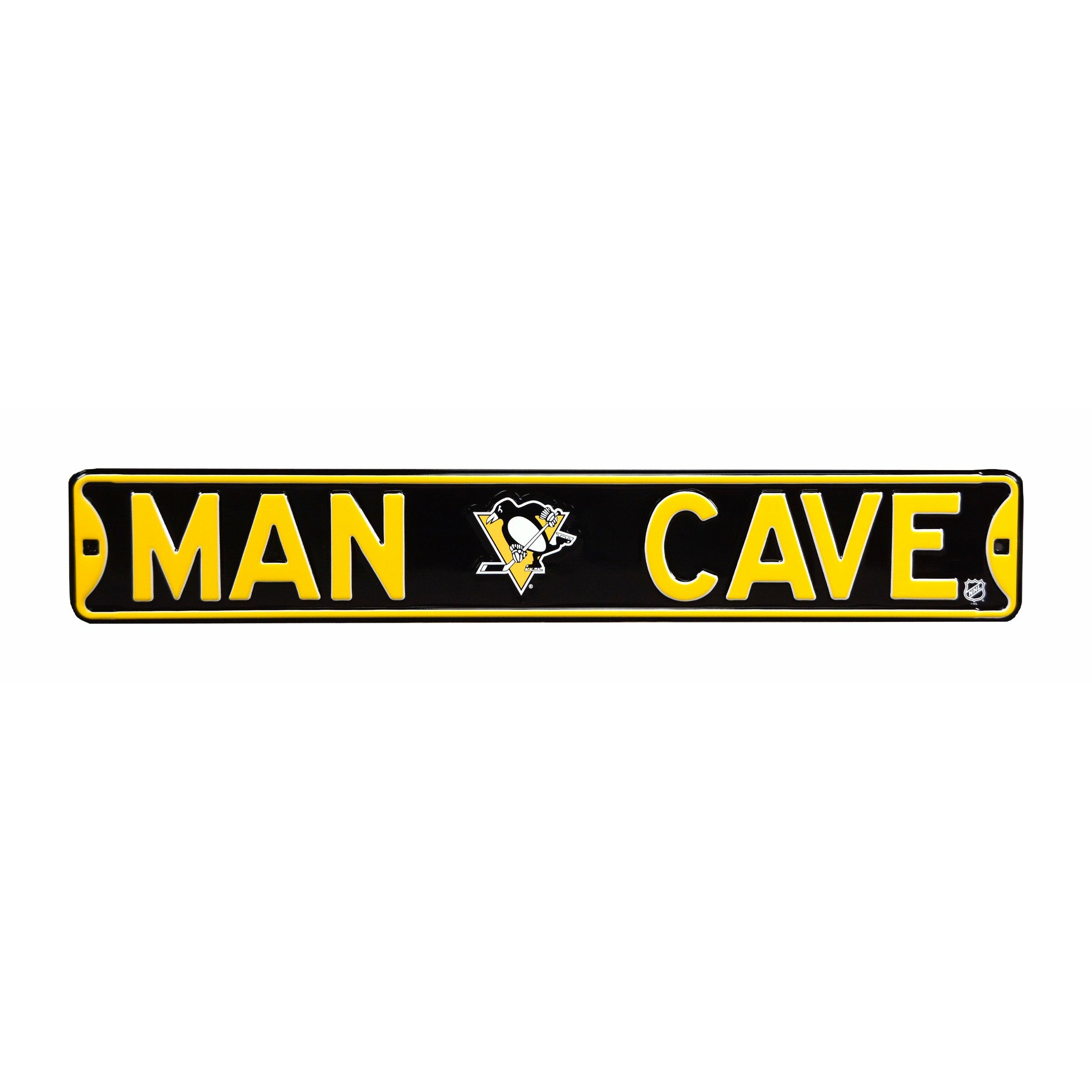 Pittsburgh Penguins - MAN CAVE - Embossed Steel Street Sign