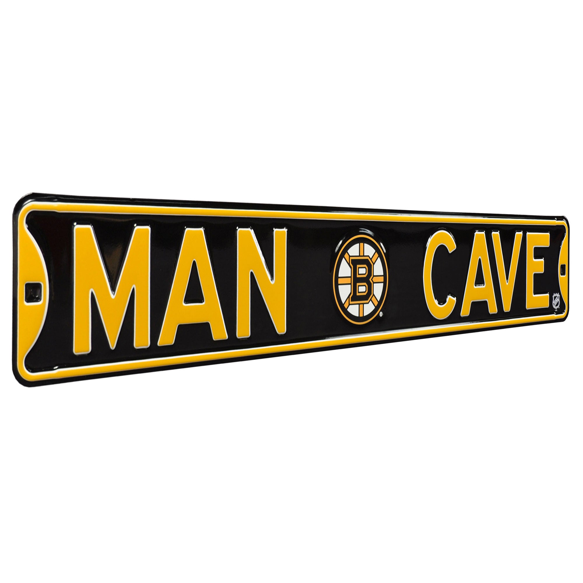 Boston Bruins - MAN CAVE - Embossed Steel Street Sign