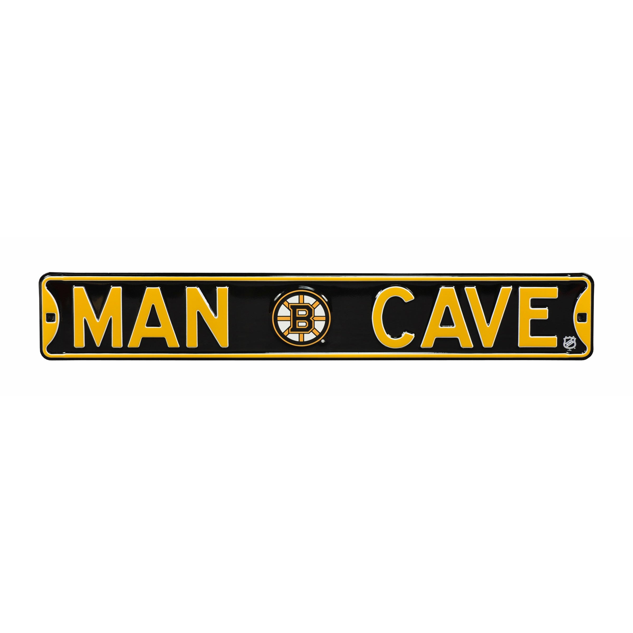 Boston Bruins - MAN CAVE - Embossed Steel Street Sign