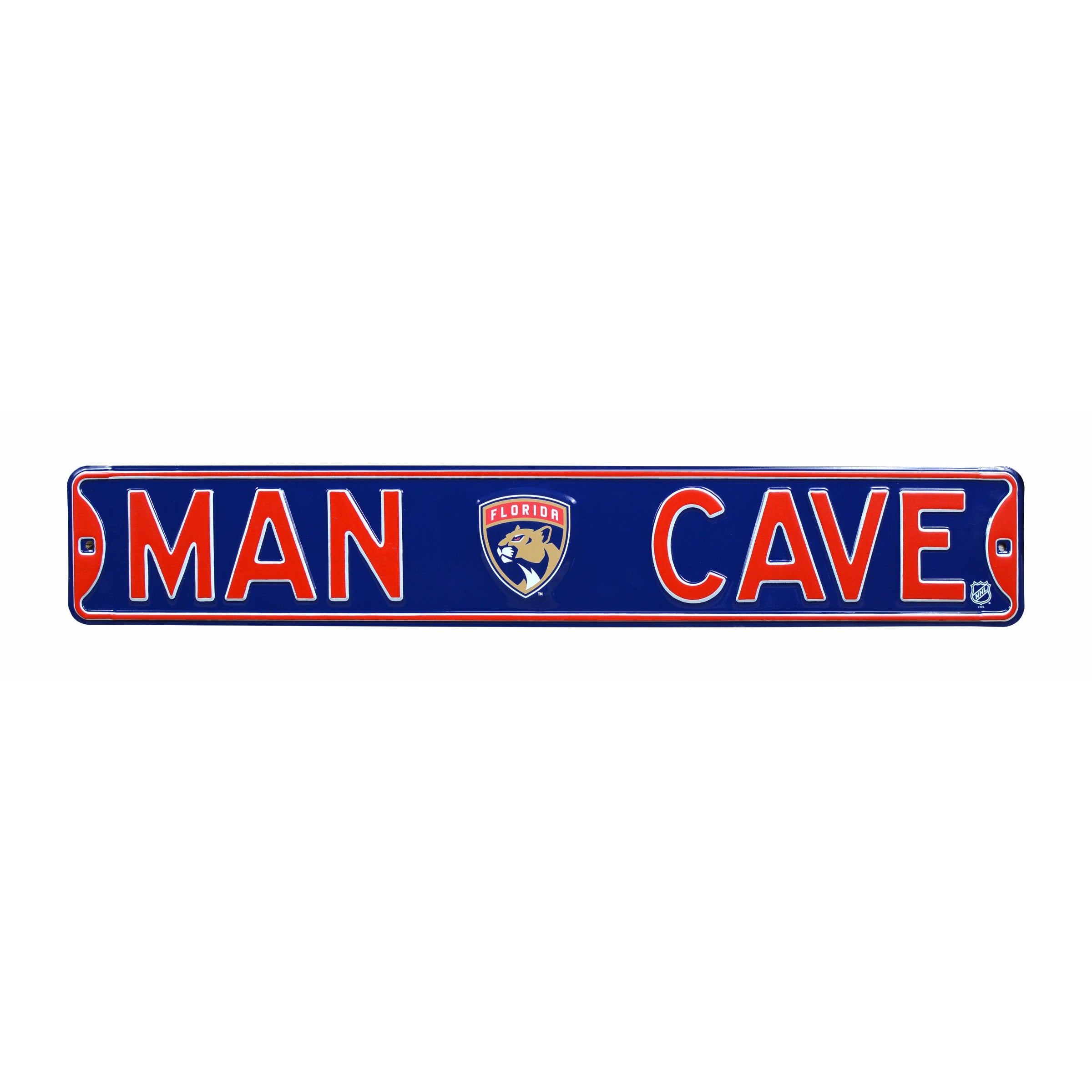 Florida Panthers - MAN CAVE - Embossed Steel Street Sign