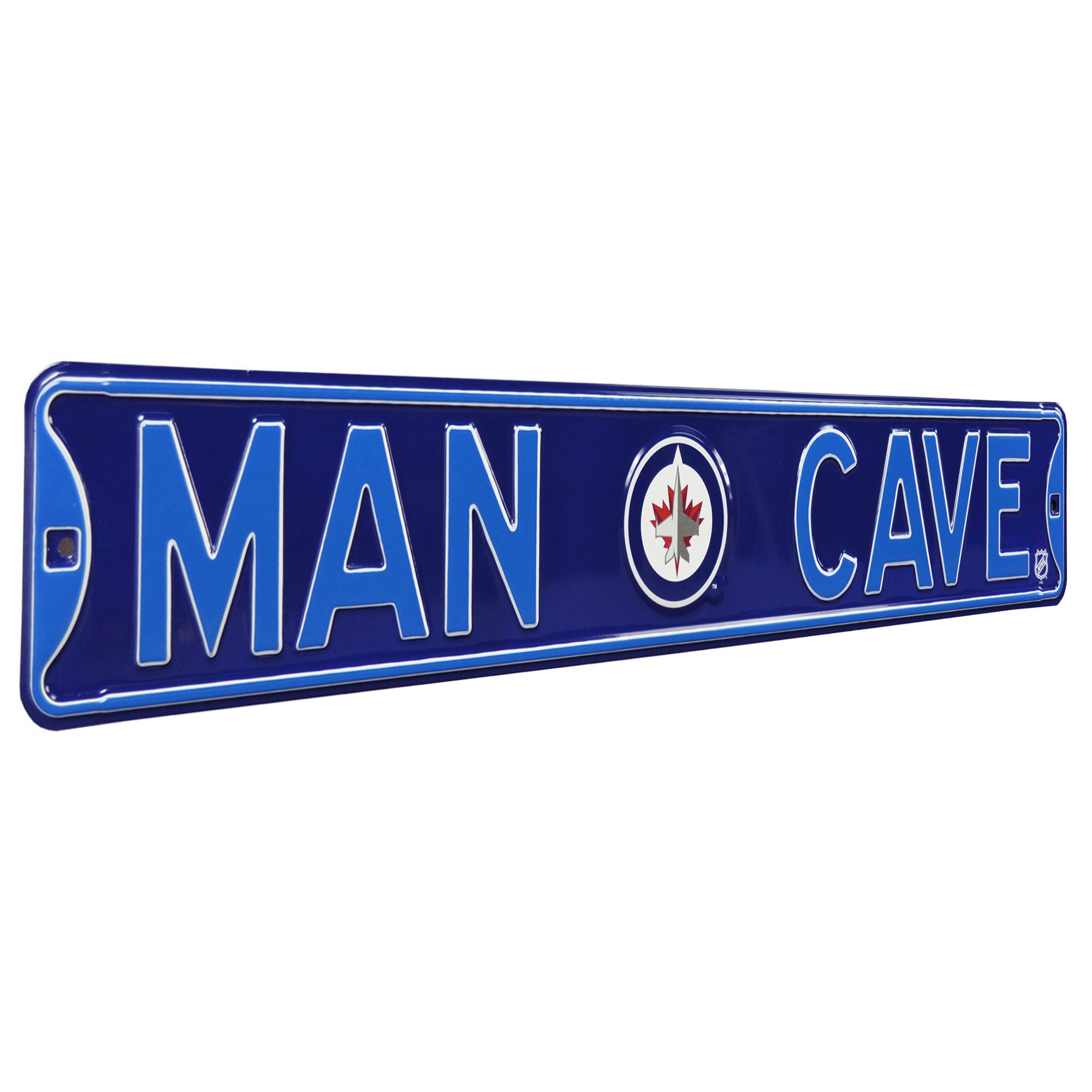 Winnipeg Jets - MAN CAVE - Embossed Steel Street Sign