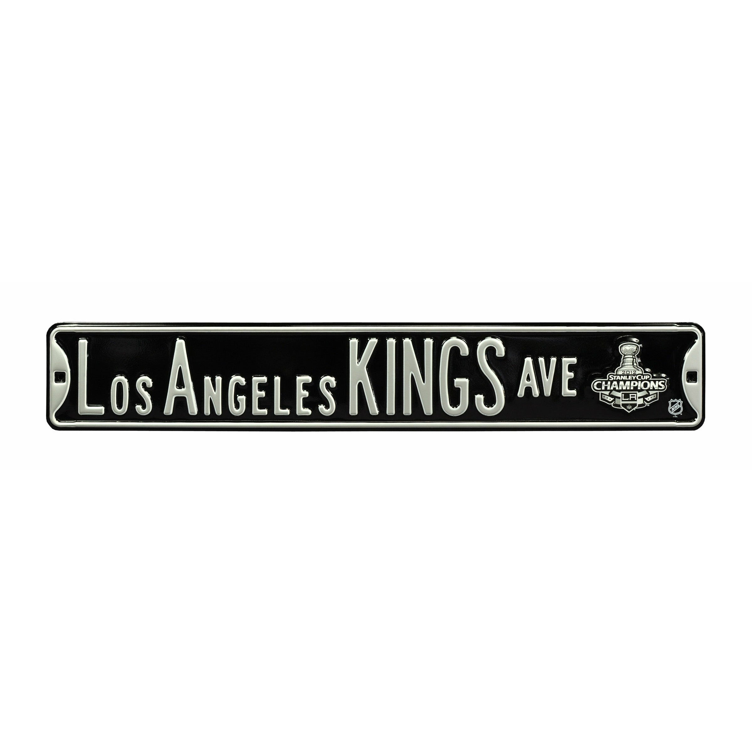 Los Angeles Kings - KINGS AVE CHAMPS - Embossed Steel Street Sign
