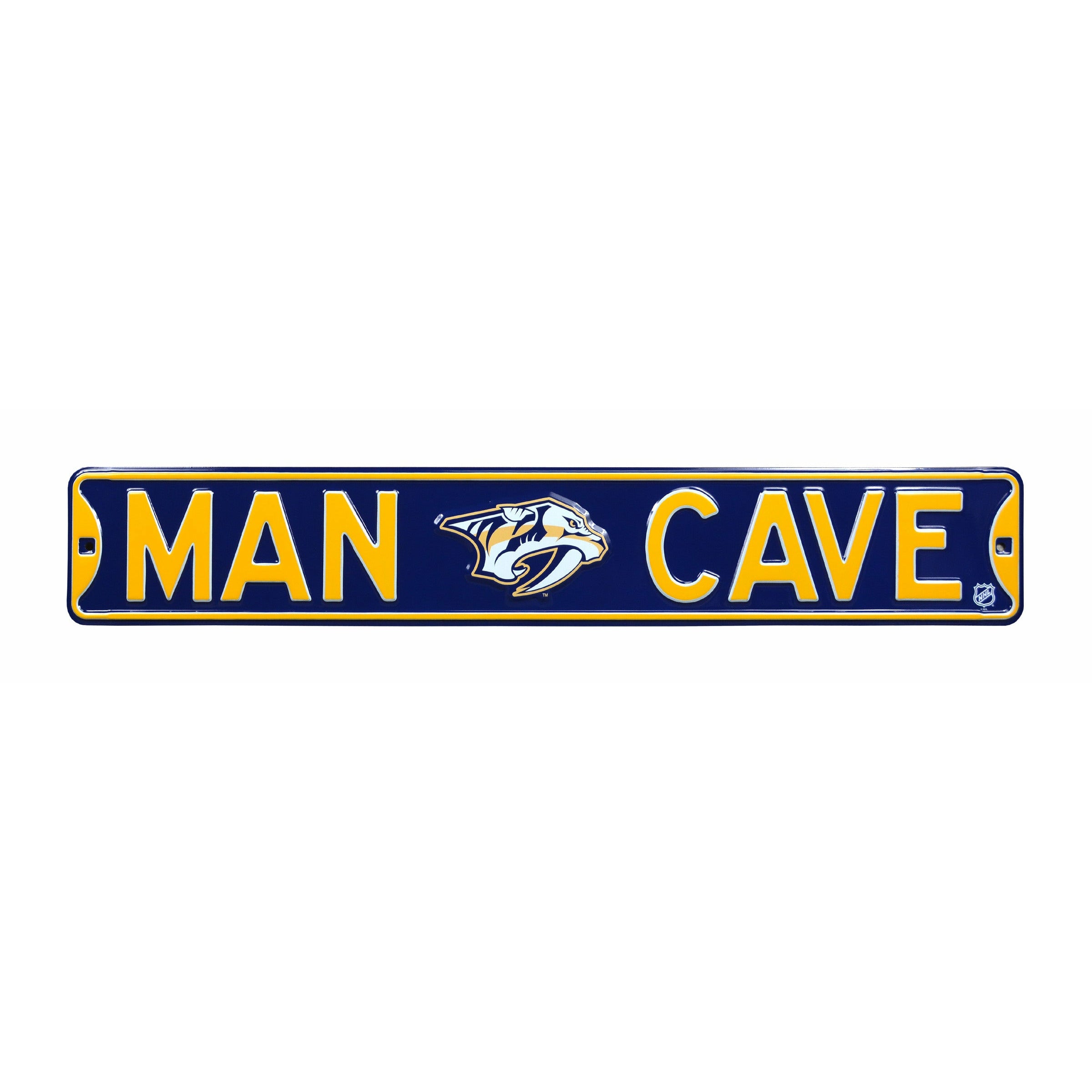 Nashville Predators - MAN CAVE - Embossed Steel Street Sign