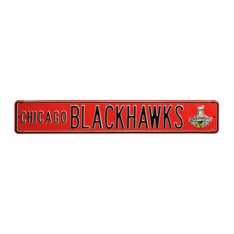 Chicago Blackhawks - 2015 STANLEY CUP - Embossed Steel Street Sign