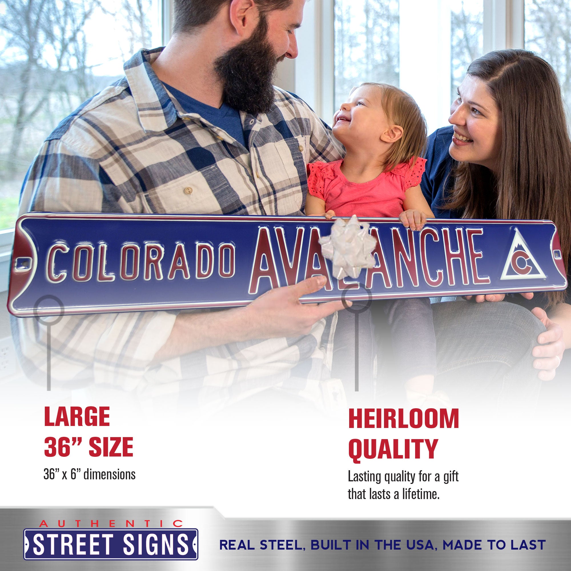 Colorado Avalanche - AVALANCHE - Embossed Steel Street Sign