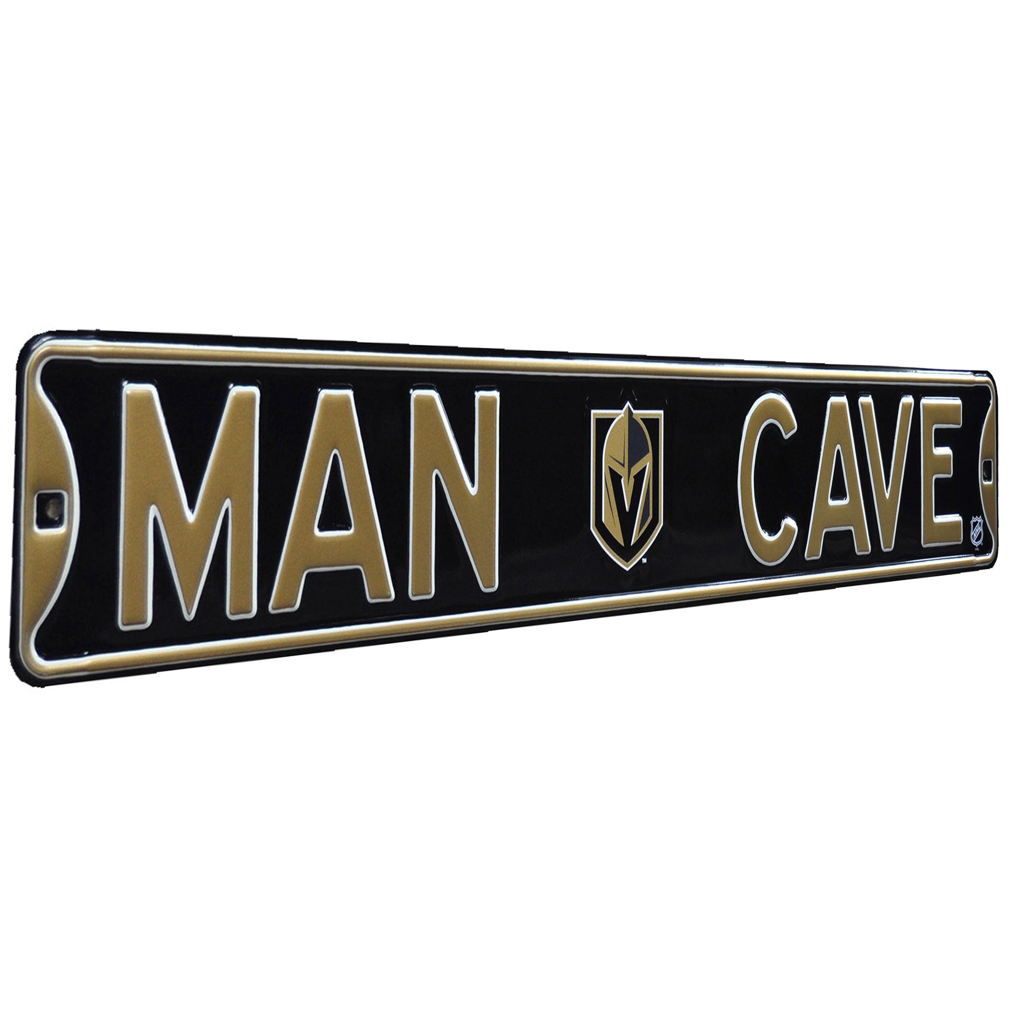 Vegas Golden Knights - MAN CAVE - Embossed Steel Street Sign