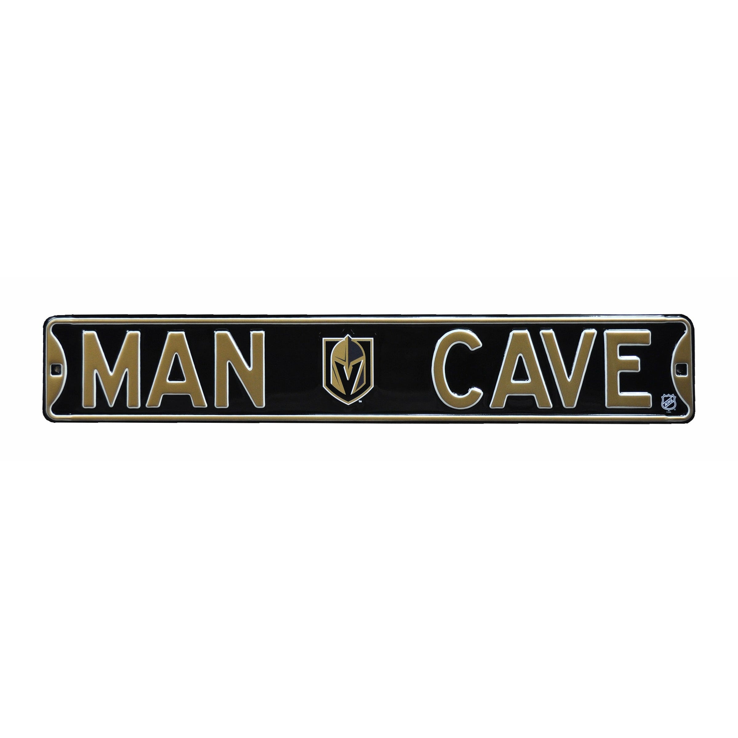 Vegas Golden Knights - MAN CAVE - Embossed Steel Street Sign
