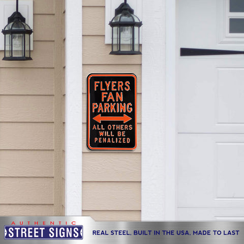 Philadelphia Flyers - ALL OTHER FANS PENALIZED - Embossed Steel Parking Sign