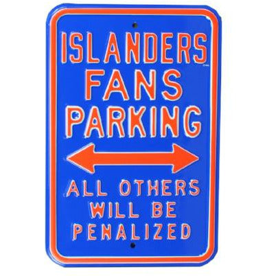 New York Islanders Embossed Steel Parking Sign