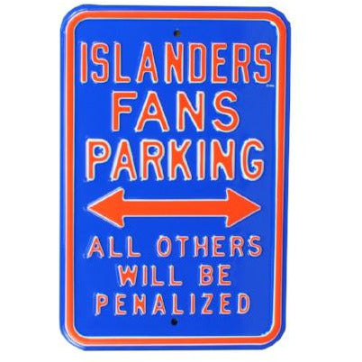 New York Islanders Embossed Steel Parking Sign