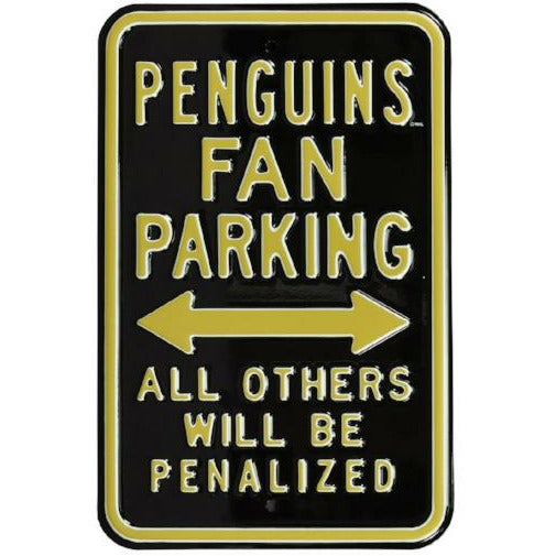 Pittsburgh Penguins Embossed Steel Parking Sign