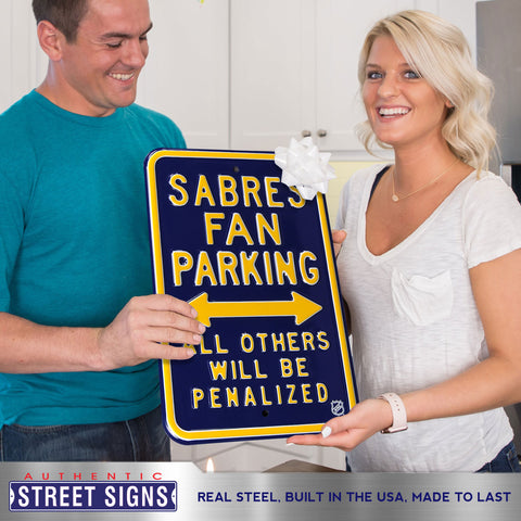 Buffalo Sabres - ALL OTHER FANS PENALIZED - Embossed Steel Parking Sign