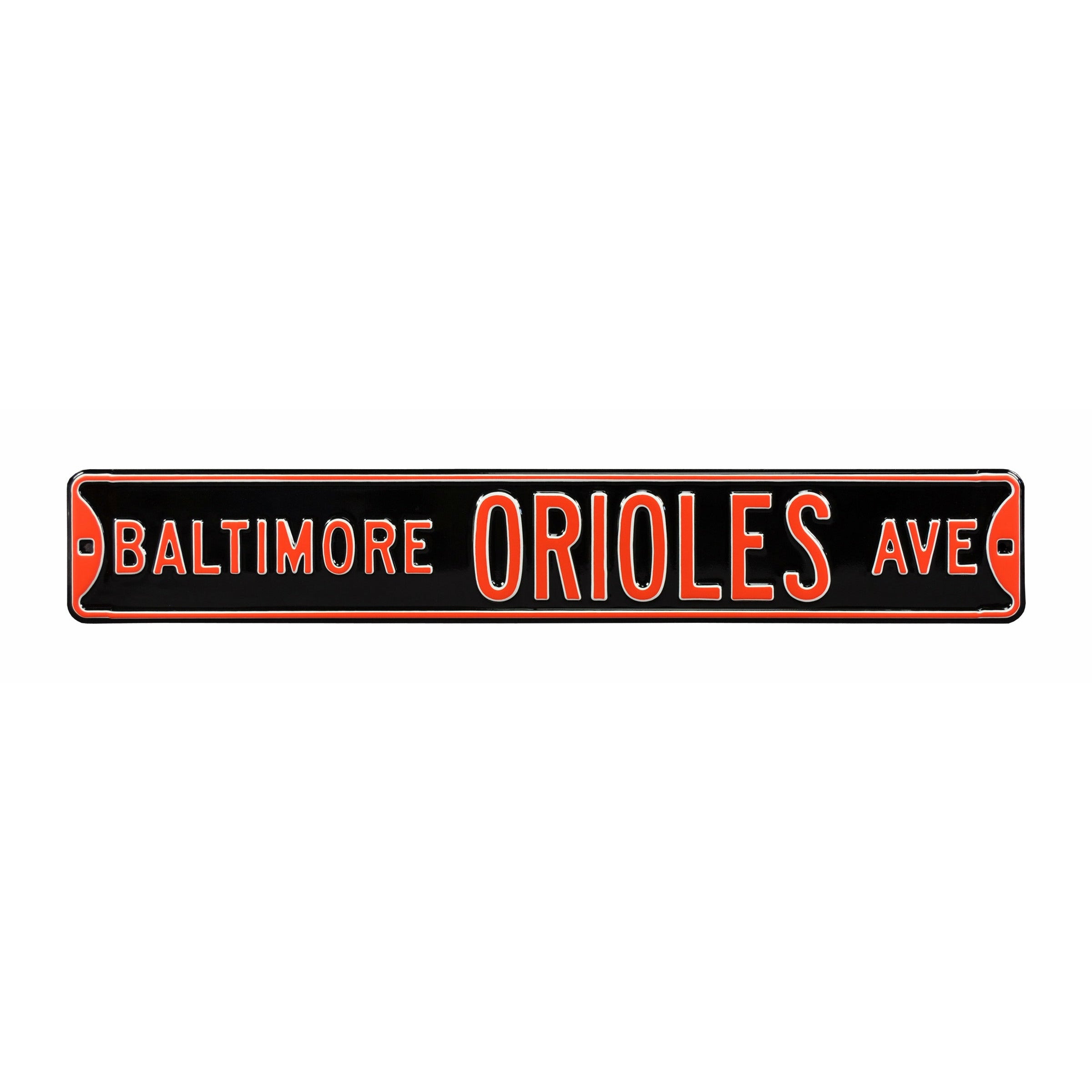 Baltimore Orioles - ORIOLES AVE - Embossed Steel Street Sign