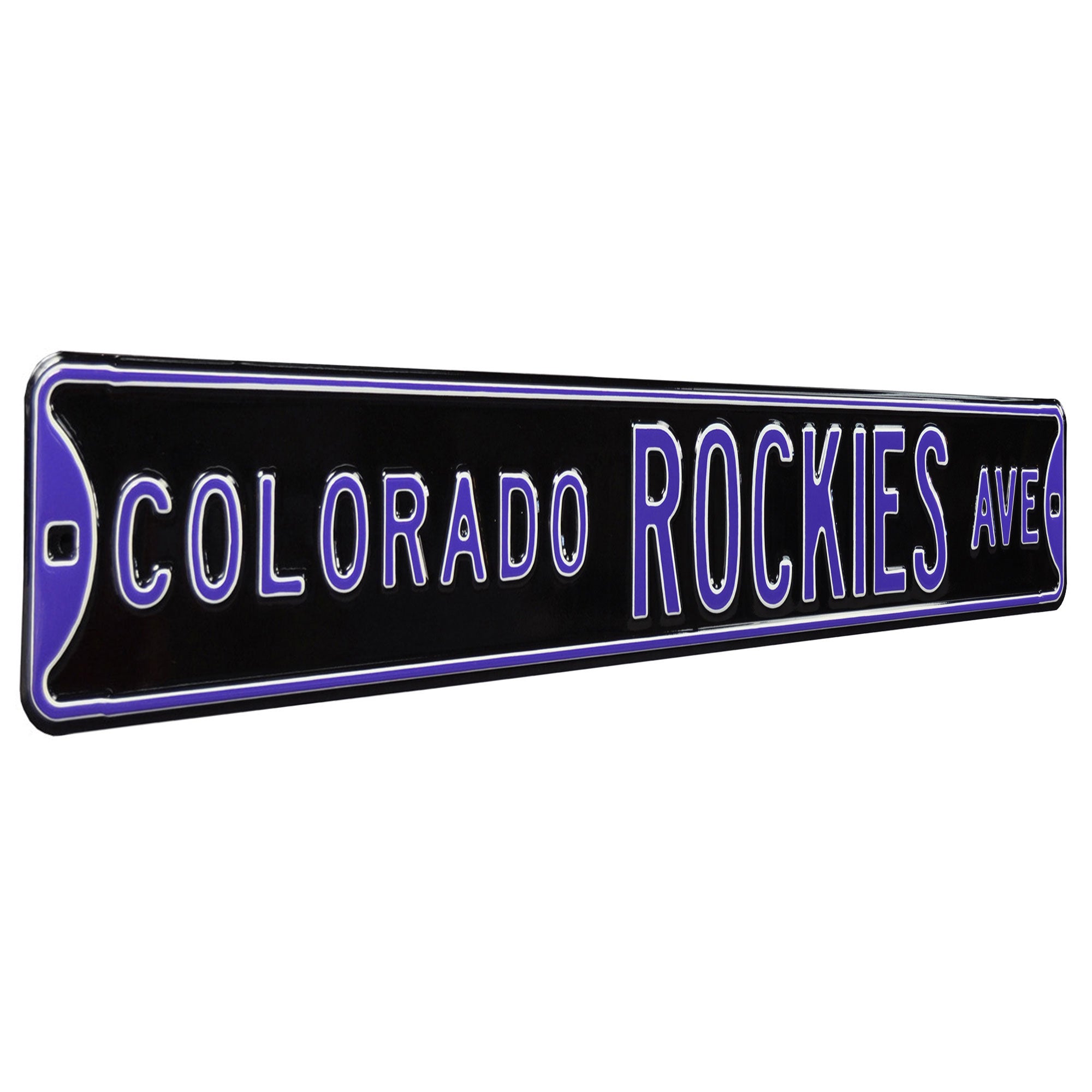 Colorado Rockies - ROCKIES AVE - Embossed Steel Street Sign