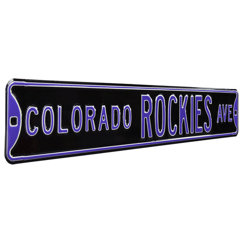 Colorado Rockies - ROCKIES AVE - Embossed Steel Street Sign