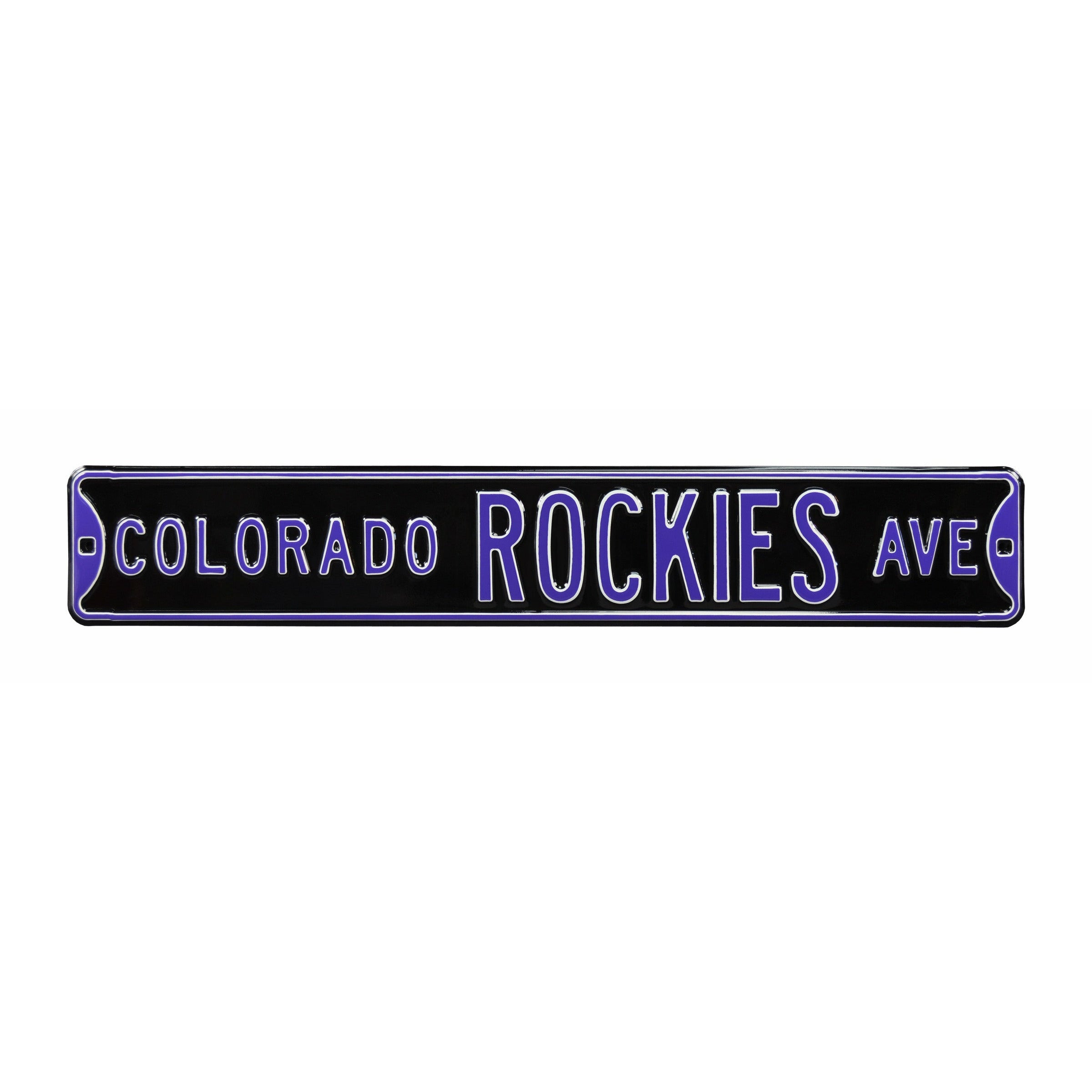 Colorado Rockies - ROCKIES AVE - Embossed Steel Street Sign