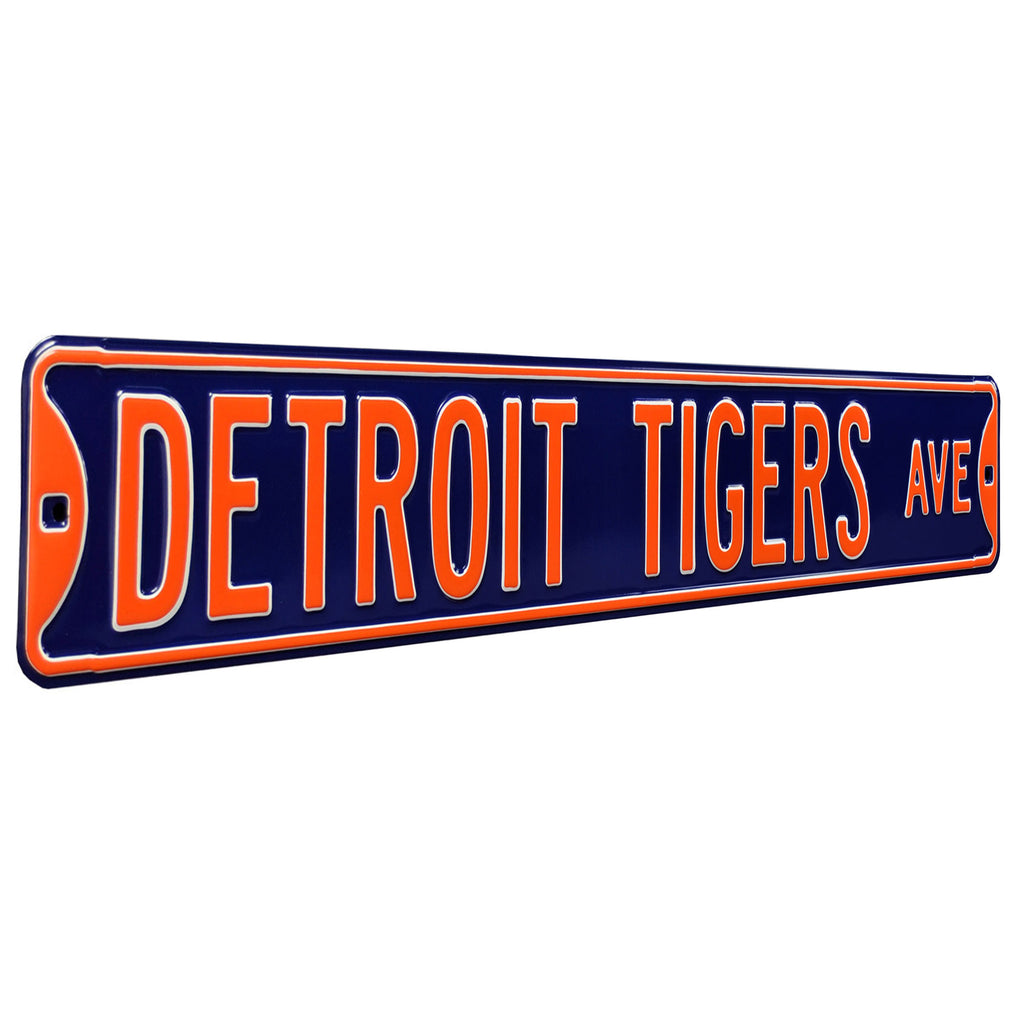 Detroit Tigers - DETROIT TIGERS AVE - Embossed Steel Street Sign