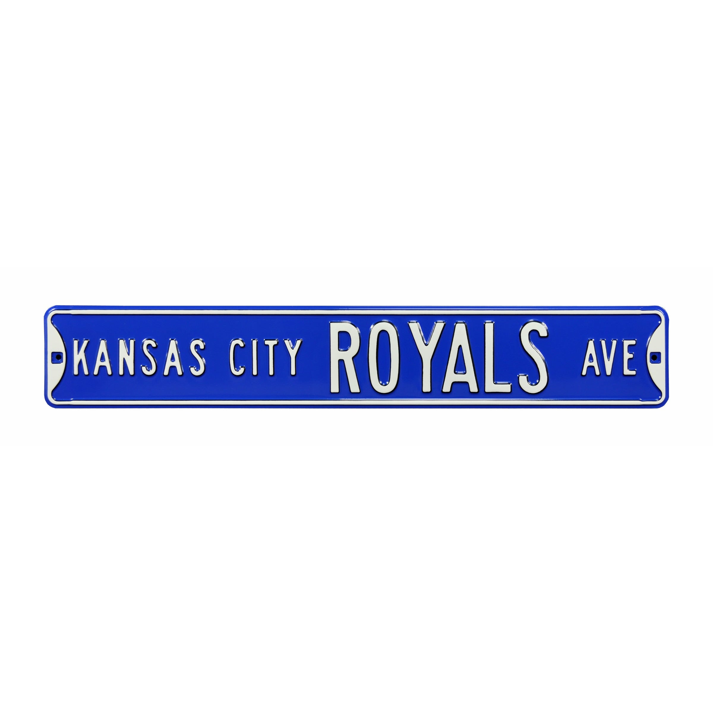 Kansas City Royals - ROYALS AVE - Embossed Steel Street Sign
