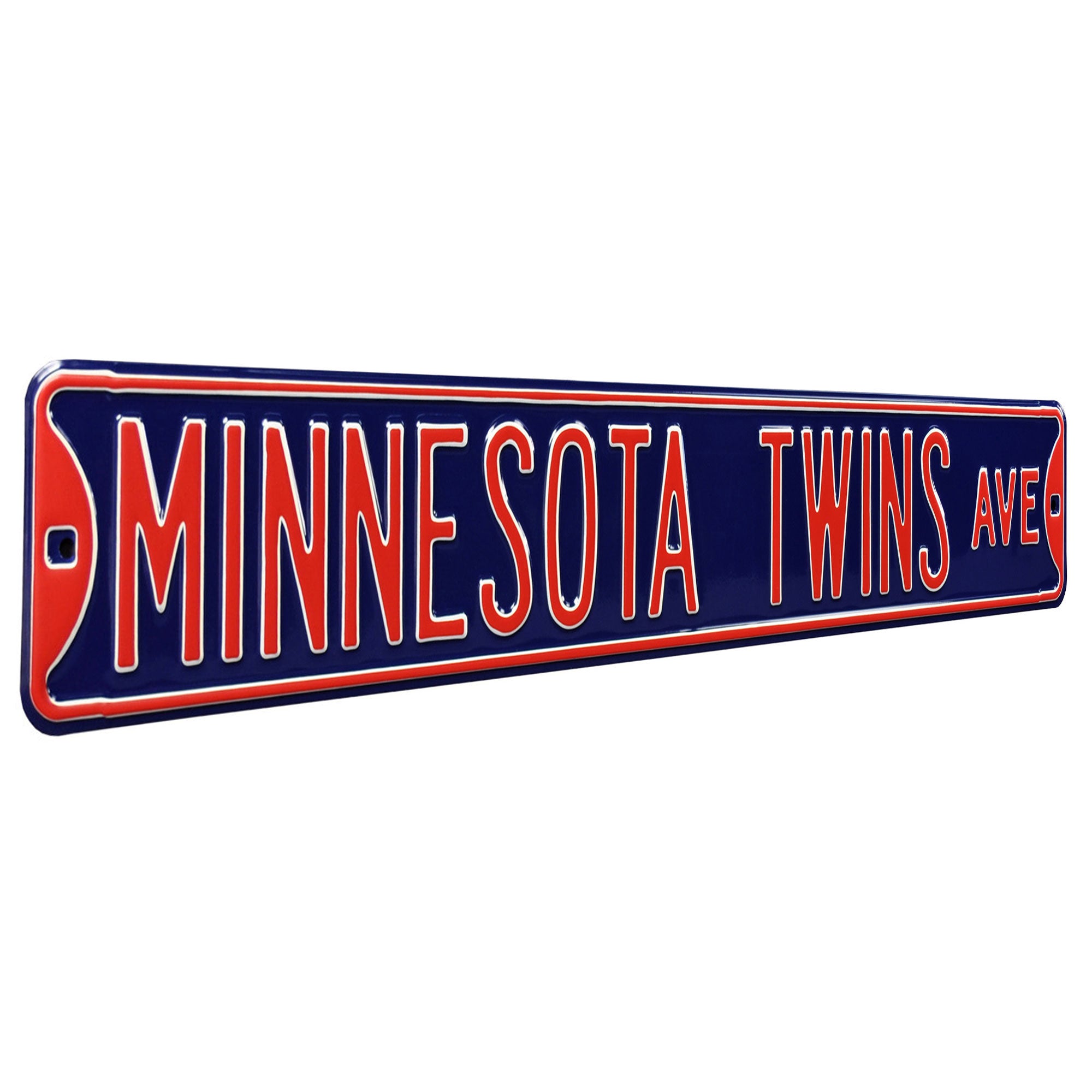 Minnesota Twins - MINNESOTA TWINS AVE - Embossed Steel Street Sign