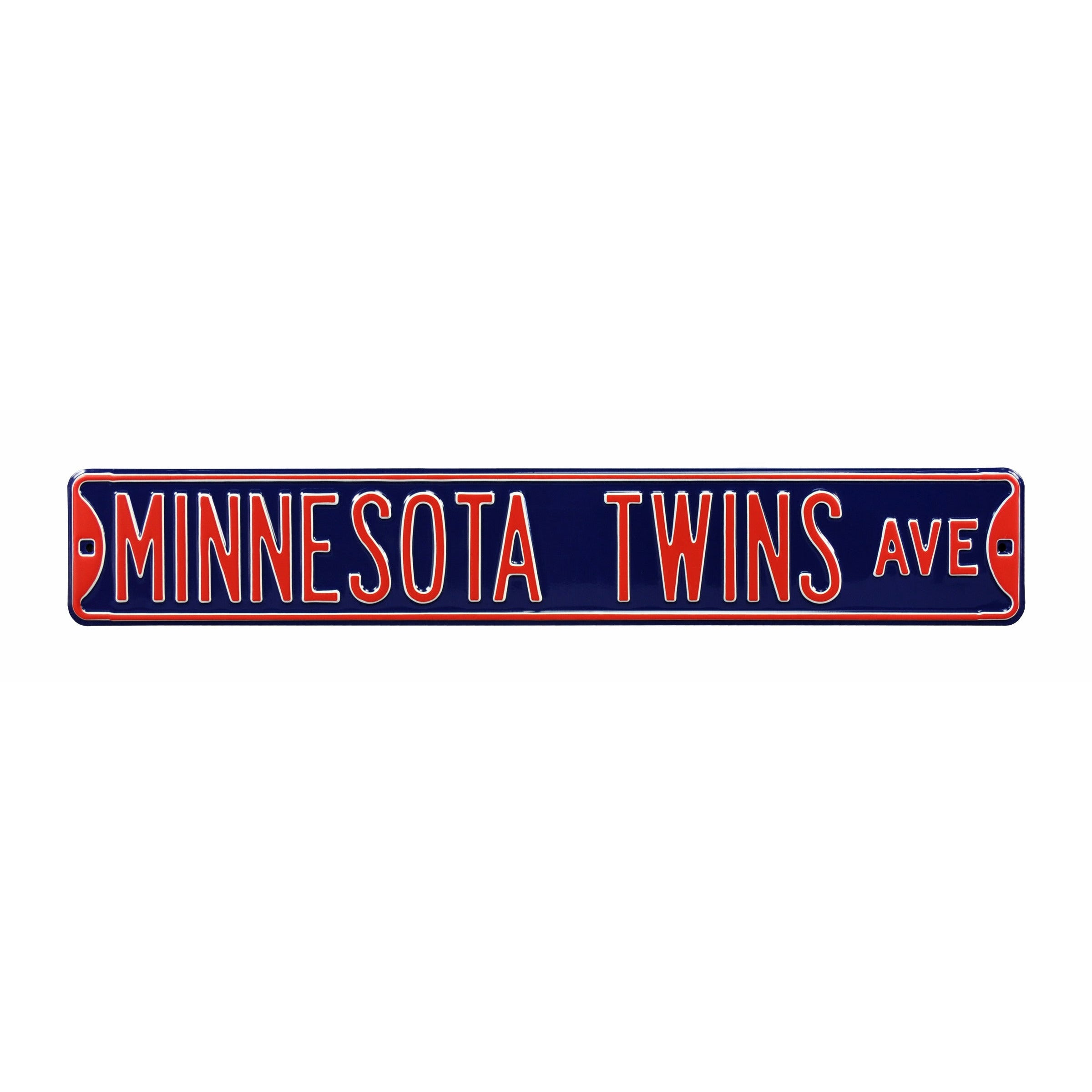 Minnesota Twins - MINNESOTA TWINS AVE - Embossed Steel Street Sign