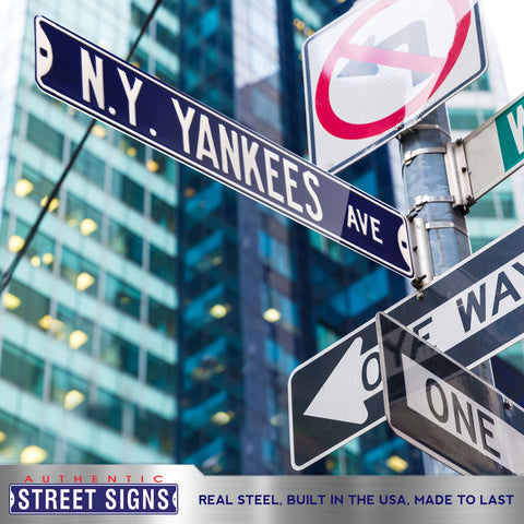 New York Yankees - NY YANKEES AVE - Embossed Steel Street Sign
