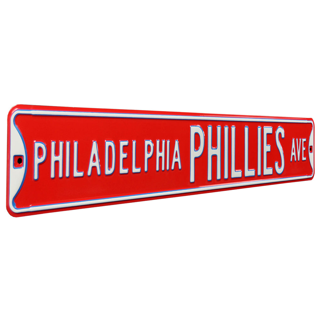Philadelphia Phillies - PHILLIES AVE - Embossed Steel Street Sign