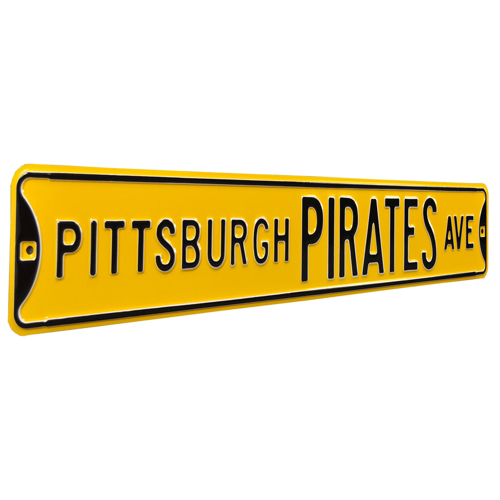 Pittsburgh Pirates - PITTSBURGH PIRATES AVE - Embossed Steel Street Sign