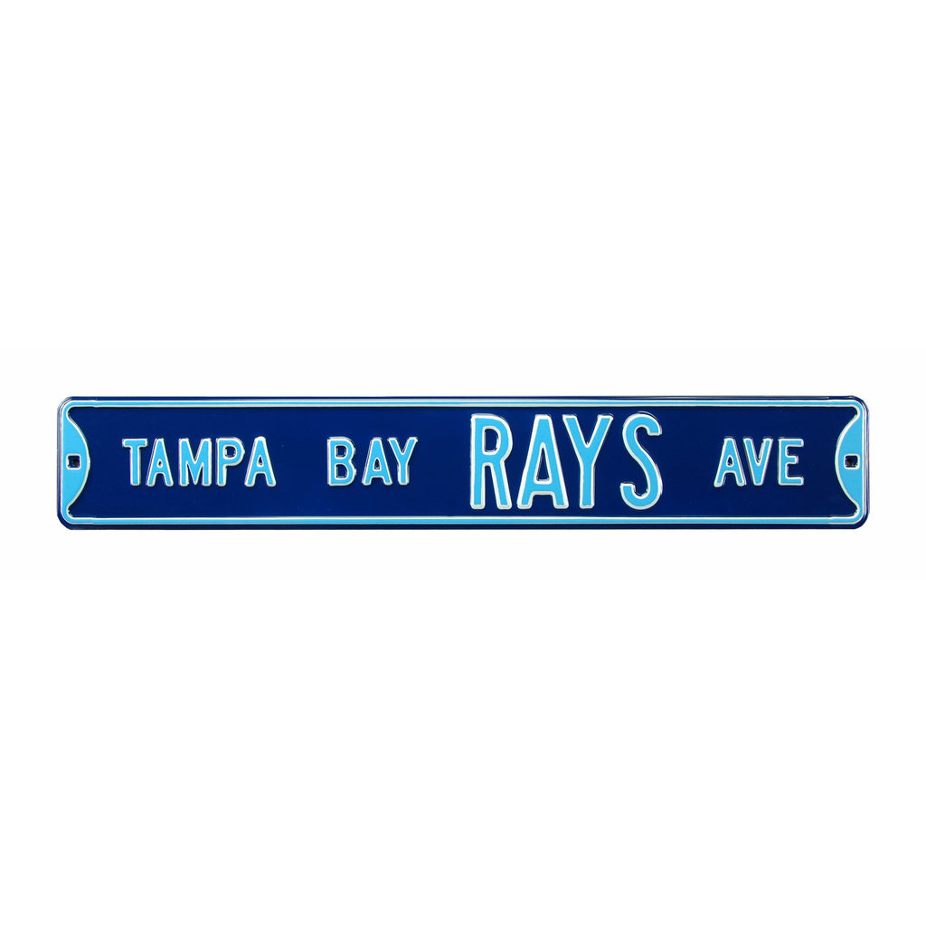 Tampa Bay Rays - TAMPA BAY RAYS AVE - Embossed Steel Street Sign