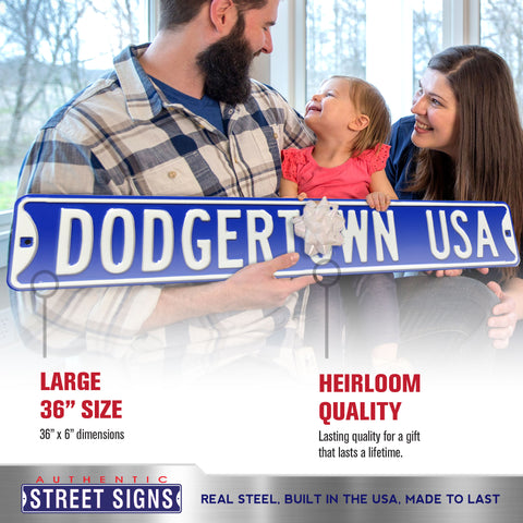 Los Angeles Dodgers - DODGERTOWN USA - Embossed Steel Street Sign