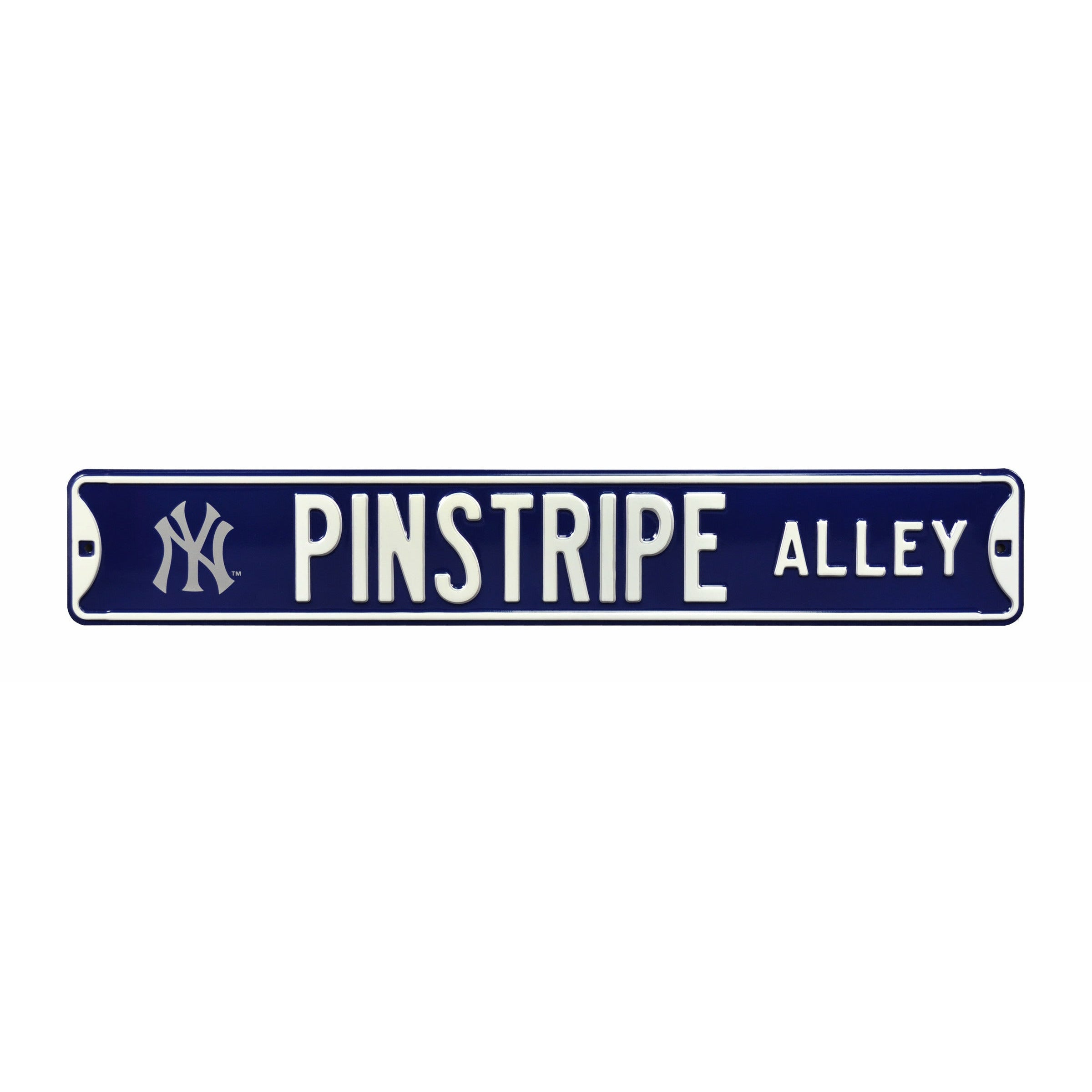 New York Yankees - PINSTRIPE ALLEY - Embossed Steel Street Sign