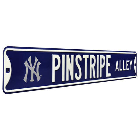 New York Yankees - PINSTRIPE ALLEY - Embossed Steel Street Sign