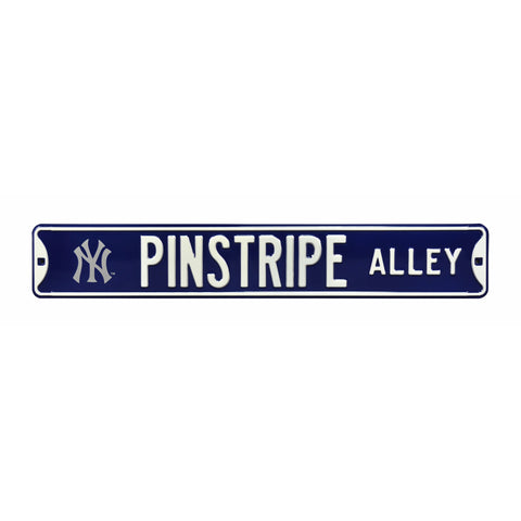 New York Yankees - PINSTRIPE ALLEY - Embossed Steel Street Sign