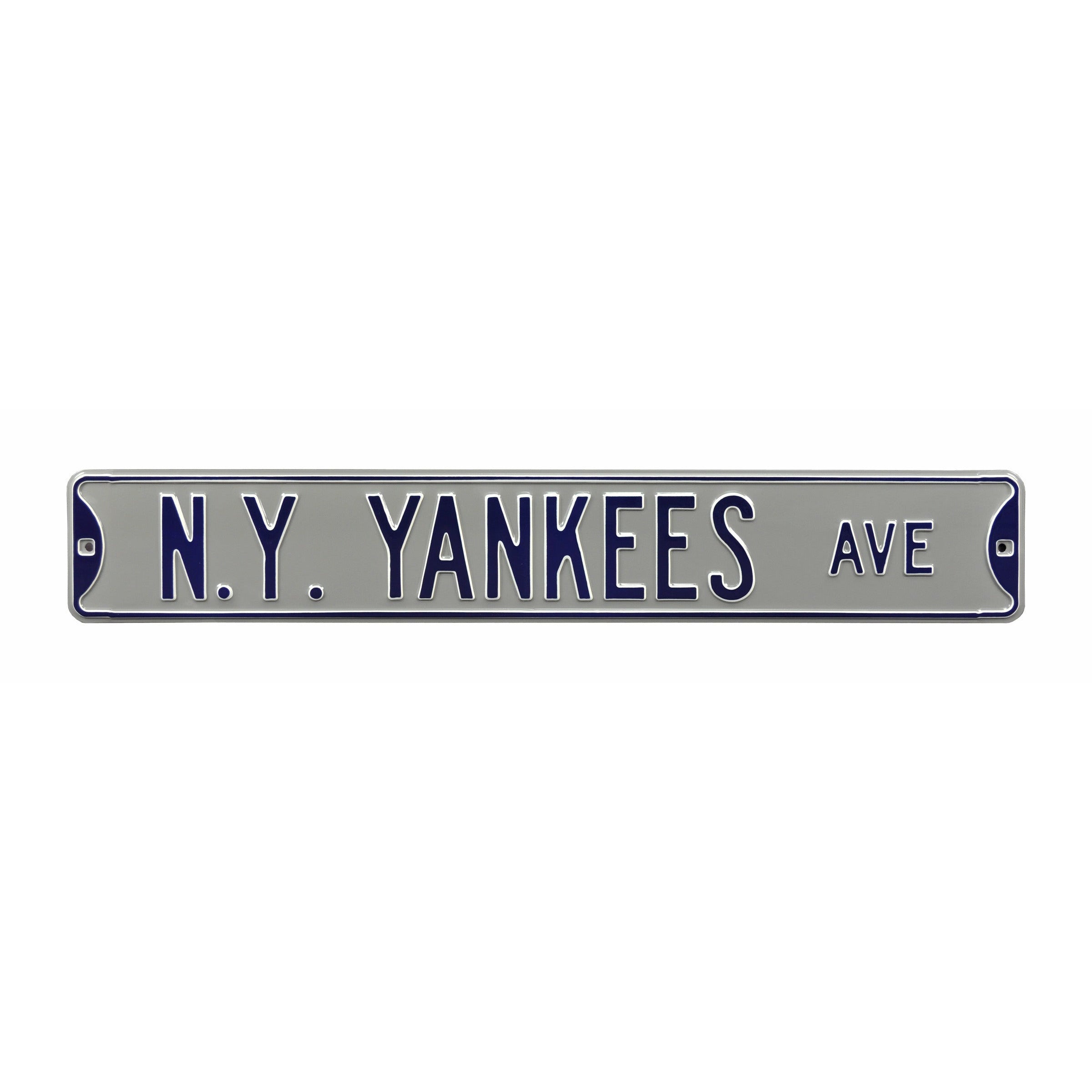 New York Yankees - NY YANKEES AVE - Gray Embossed Steel Street Sign