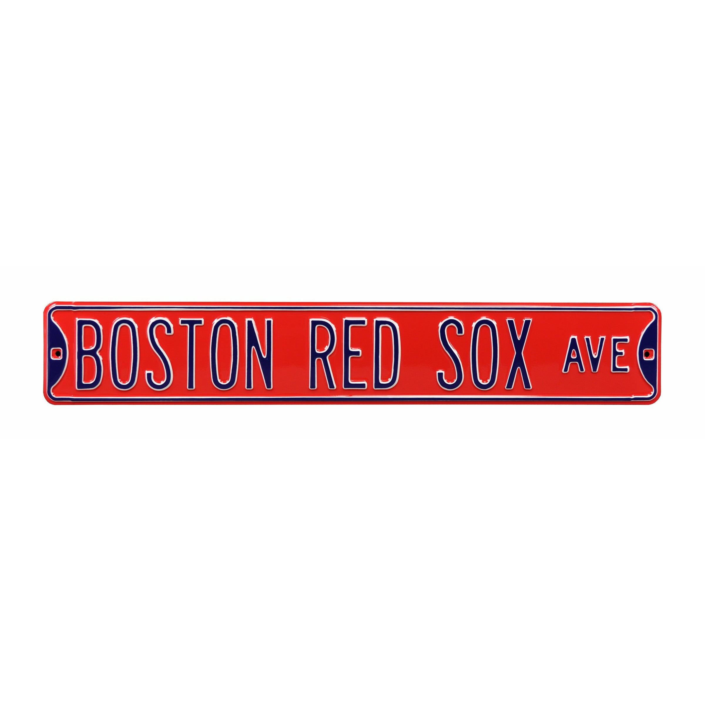 Boston Red Sox - BOSTON RED SOX AVE - Red Embossed Steel Street Sign