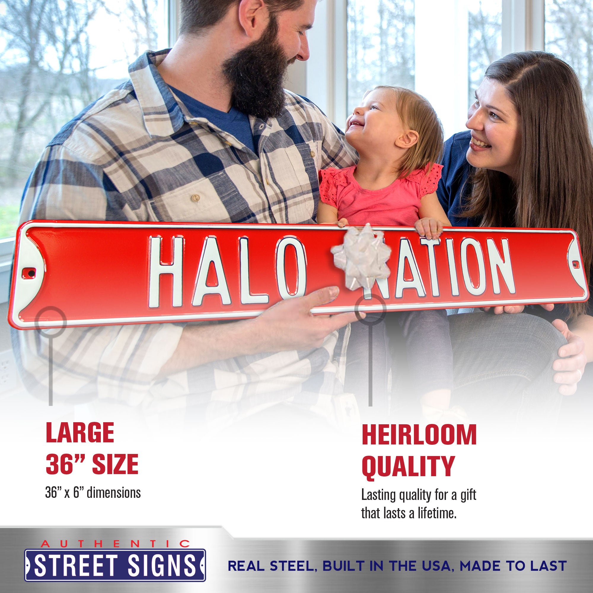 Los Angeles Angels - HALO NATION - Embossed Steel Street Sign