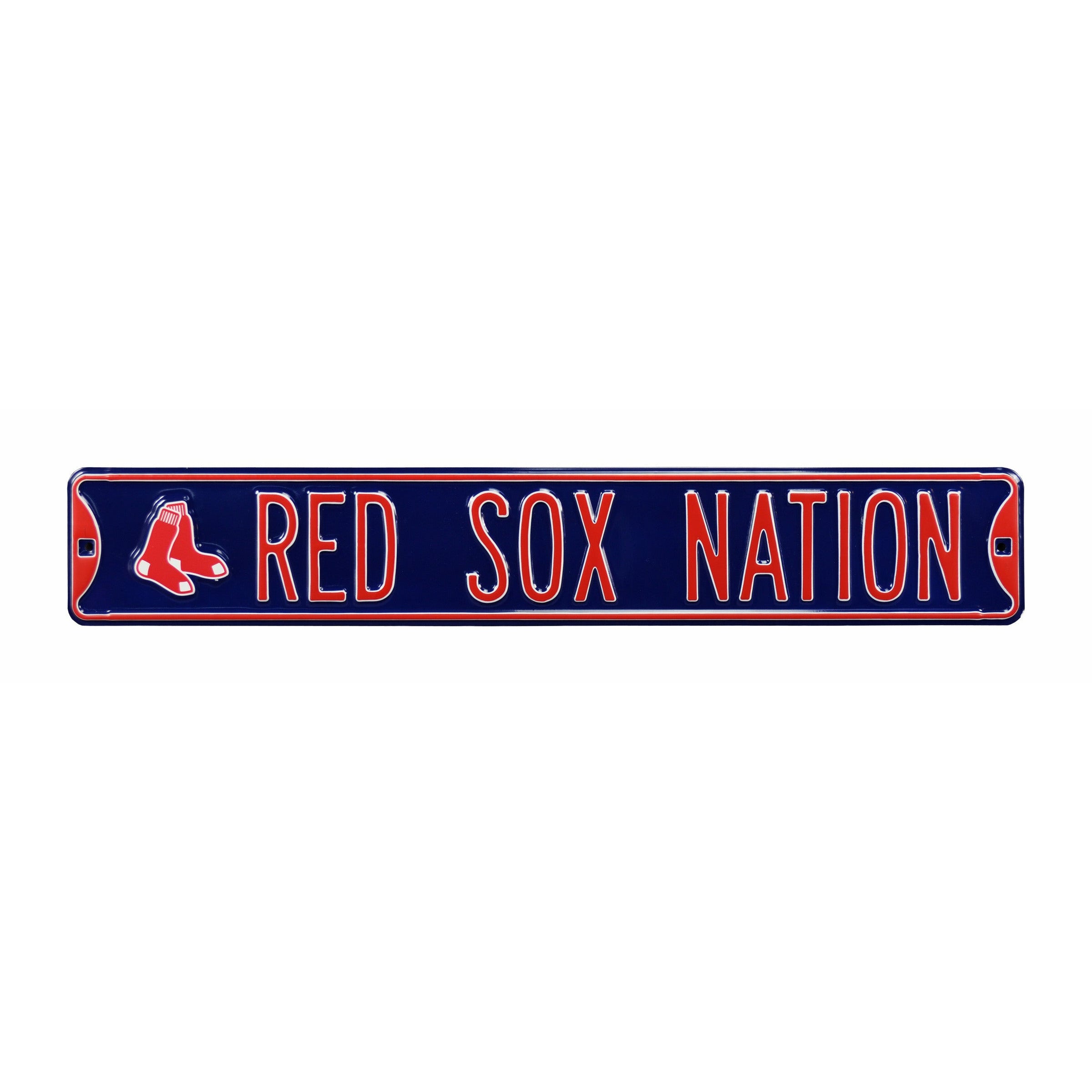 Boston Red Sox - RED SOX NATION Logo - Embossed Steel Street Sign