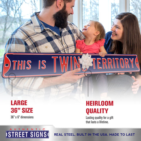 Minnesota Twins - THIS IS TWINS TERRITORY - Embossed Steel Street Sign