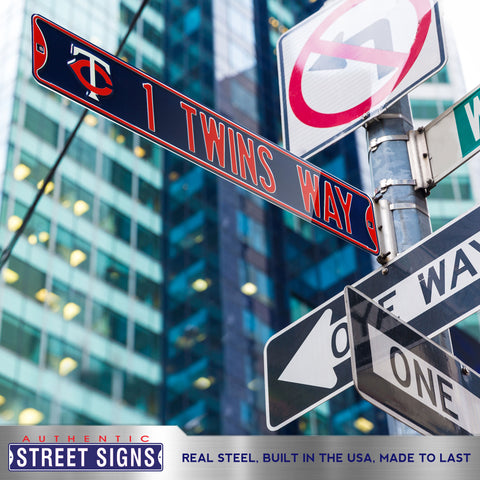 Minnesota Twins - 1 TWINS WAY - Embossed Steel Street Sign