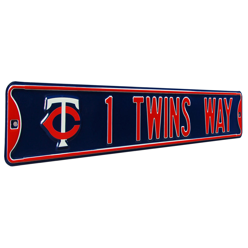 Minnesota Twins - 1 TWINS WAY - Embossed Steel Street Sign