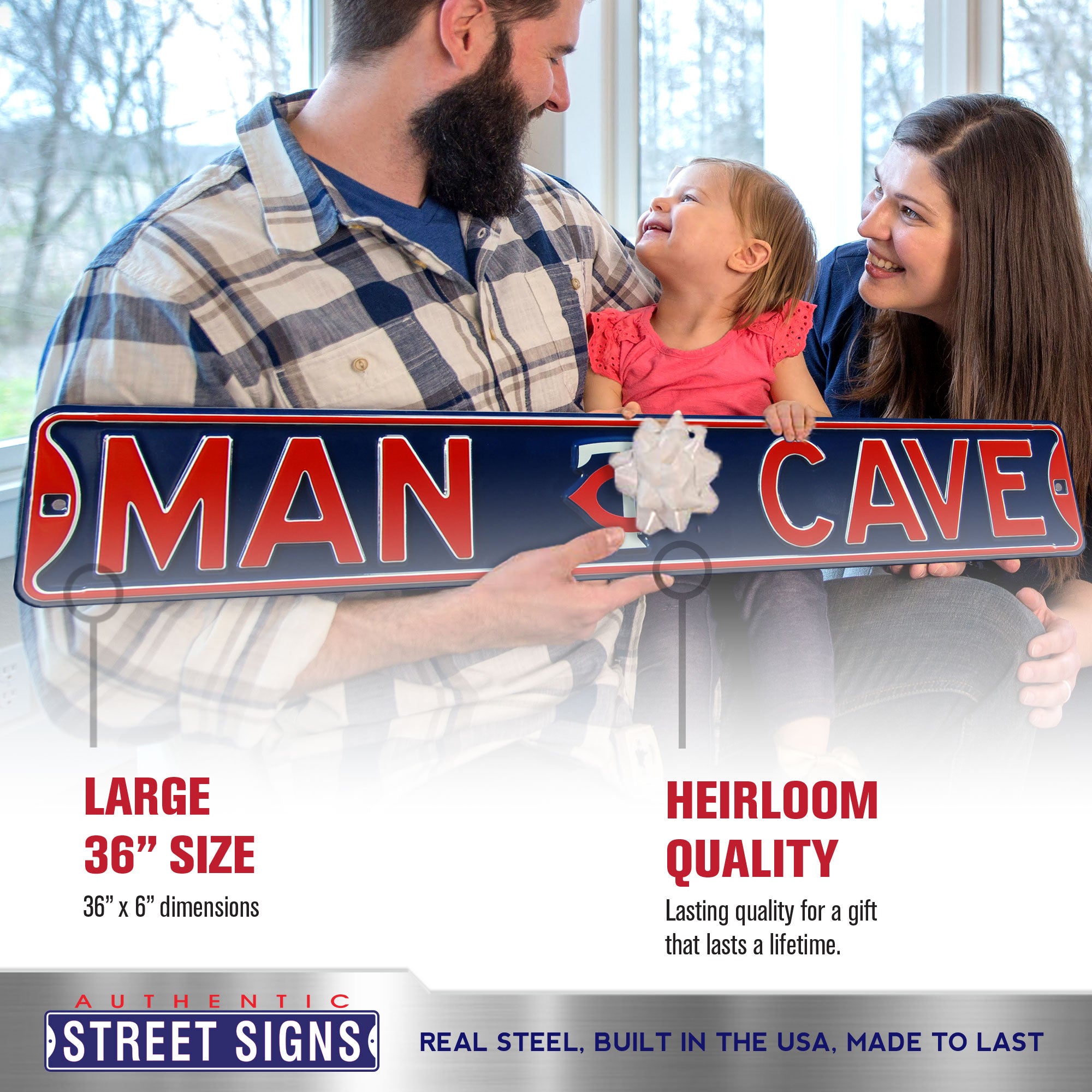 Minnesota Twins - MAN CAVE - Embossed Steel Street Sign