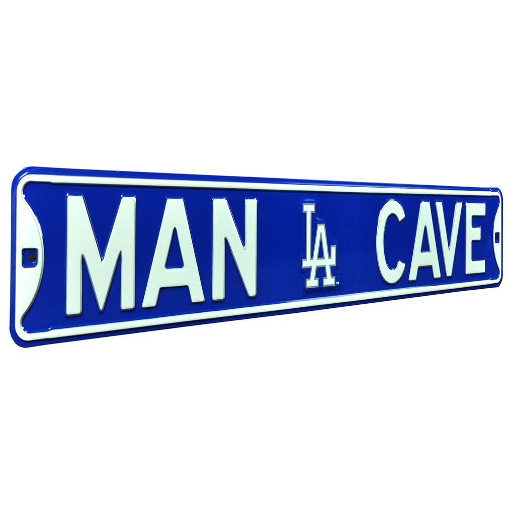 Los Angeles Dodgers - MAN CAVE - Embossed Steel Street Sign