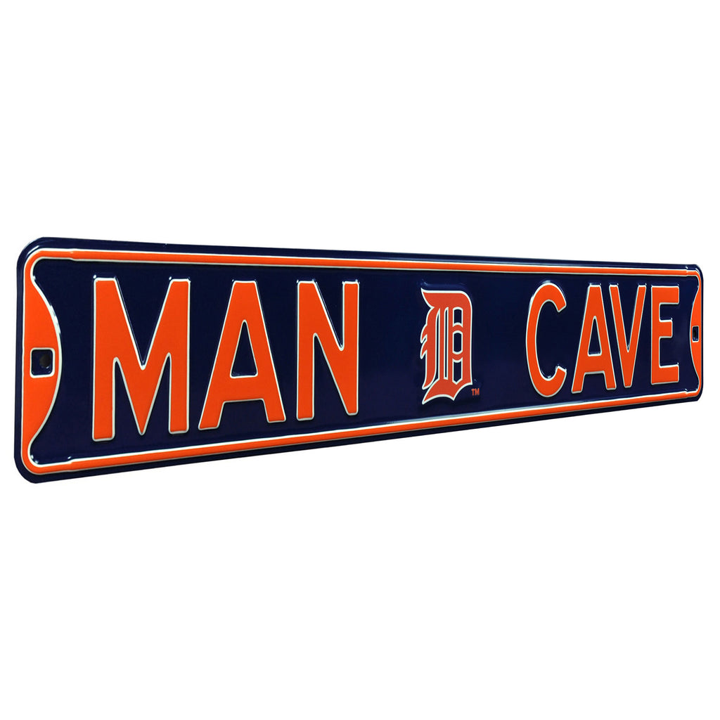 Detroit Tigers - MAN CAVE - Embossed Steel Street Sign
