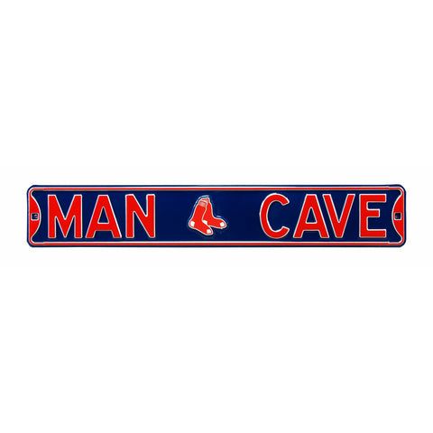 Boston Red Sox - MAN CAVE - Embossed Steel Street Sign