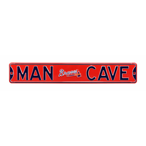 Atlanta Braves - MAN CAVE - Embossed Steel Street Sign