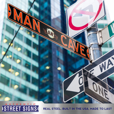 San Francisco Giants - MAN CAVE - Embossed Steel Street Sign –  authenticstreetsigns