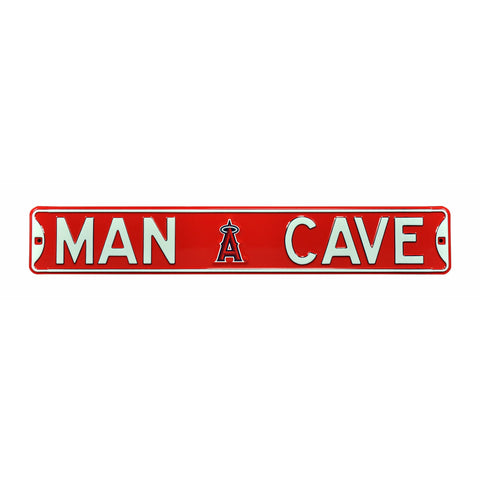 Los Angeles Angels - MAN CAVE - Embossed Steel Street Sign