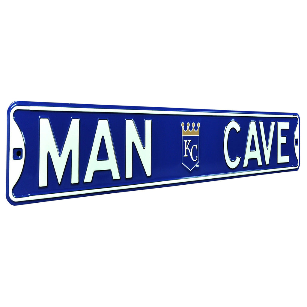 Kansas City Royals - MAN CAVE - Embossed Steel Street Sign