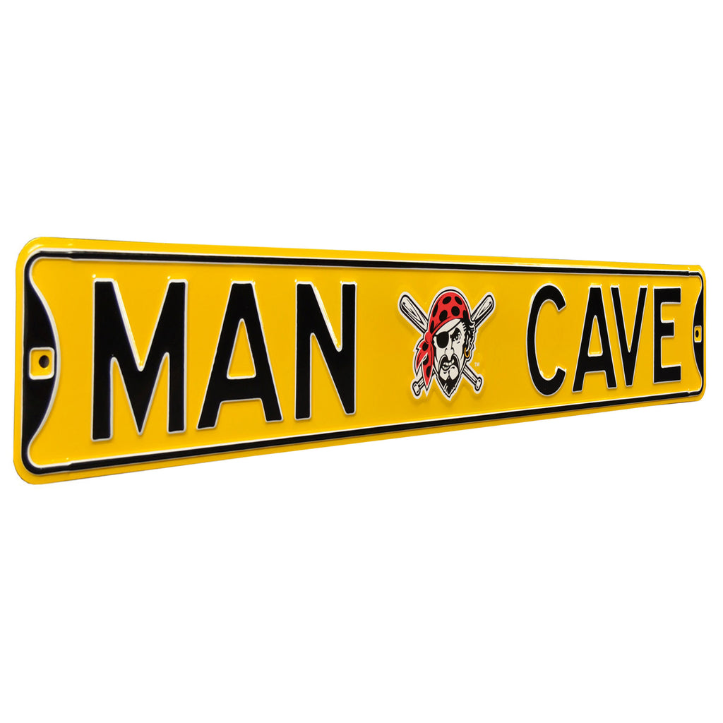 Pittsburgh Pirates - MAN CAVE - Embossed Steel Street Sign